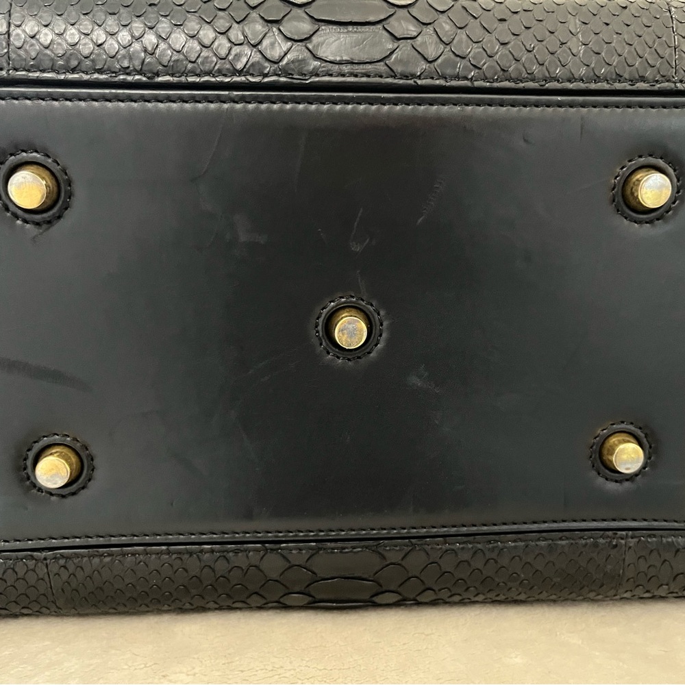 Celine Tie Knot Black Python Leather Tote Bag - image 6